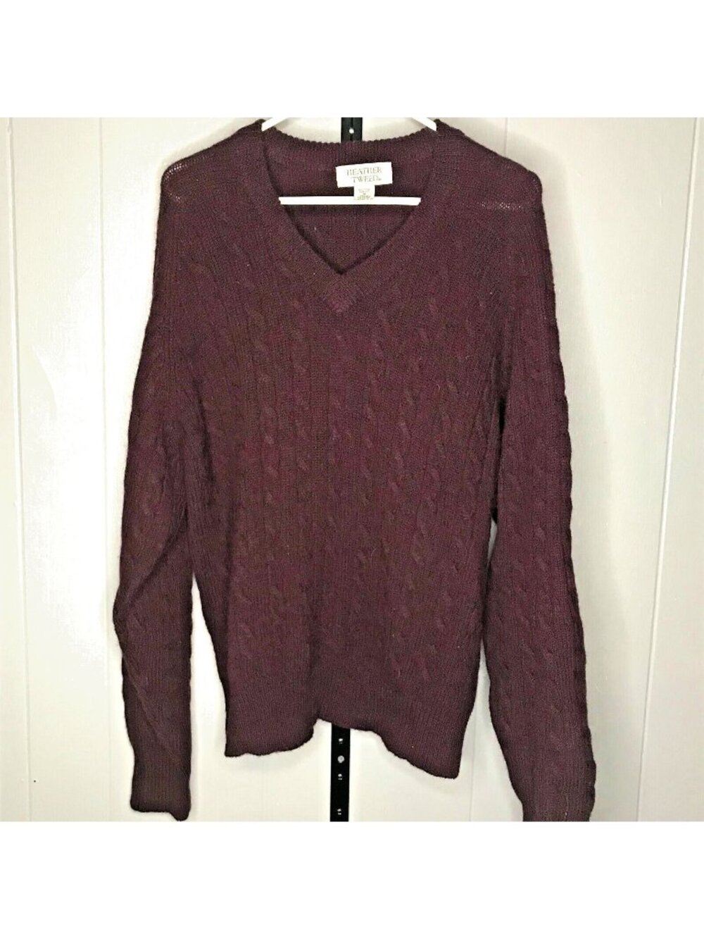 Vintage Heather & Tweed Sweater Womens MD Wool Chunky Knit Pullover Fair Isle